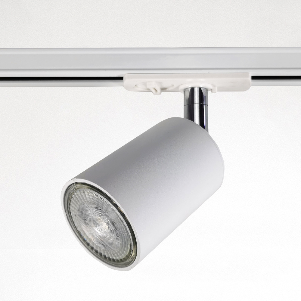 Surface Mounted Cylinder Adjustable Rail Spot Lighting GU10 LED 2/3/4 Wires Track Light Fixture