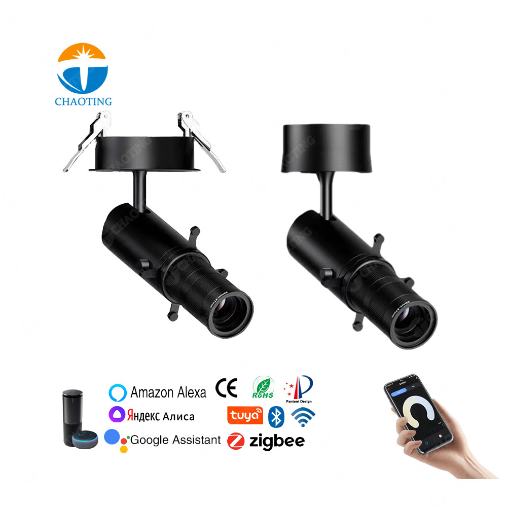 Trend Zoomable Focus Cut Shape Adjustable Spotlight Ceiling Rail Smart Tuya Magnetic Led Track Lights For Store Advertising LOGO