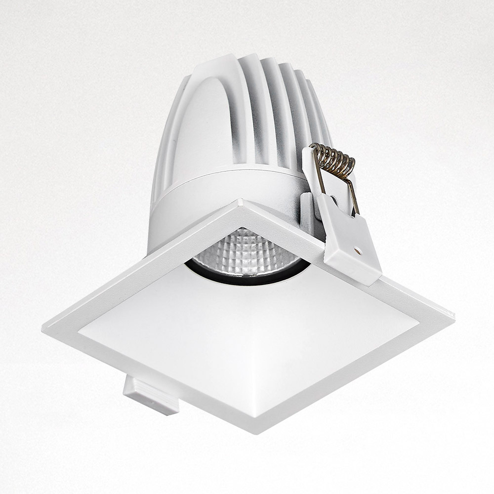 Retractable Square Single Head LED Ceiling Downlight COB Light Fixtures