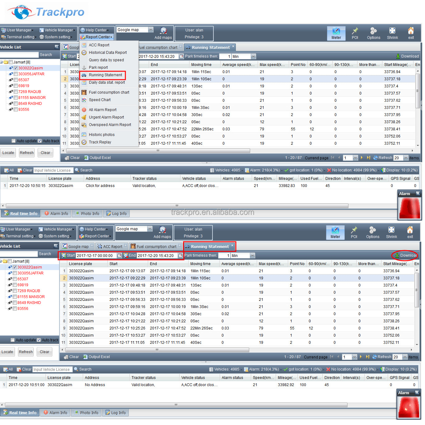 Web based vehicle security fleet management tracking software for Atrack AK1 AK11 AK7S AL1 AT5i AU7 AL11