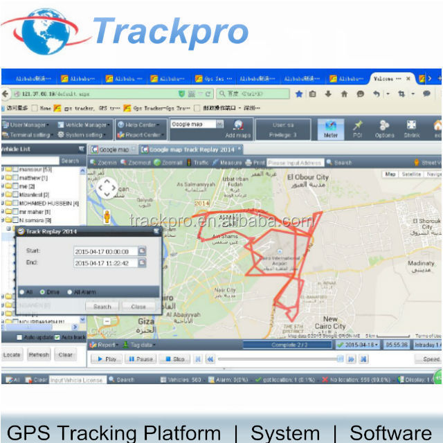 vehicle tracking software based on free google maps for arduino gps module