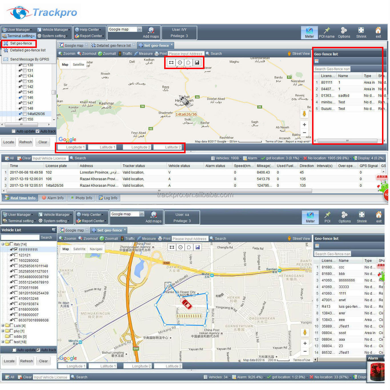 Web based vehicle security fleet management tracking software for Atrack AK1 AK11 AK7S AL1 AT5i AU7 AL11