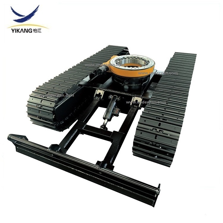 compact custom excavator crawler rubber steel tracked undercarriage for bulldozer robot chassis with hydraulic dozer