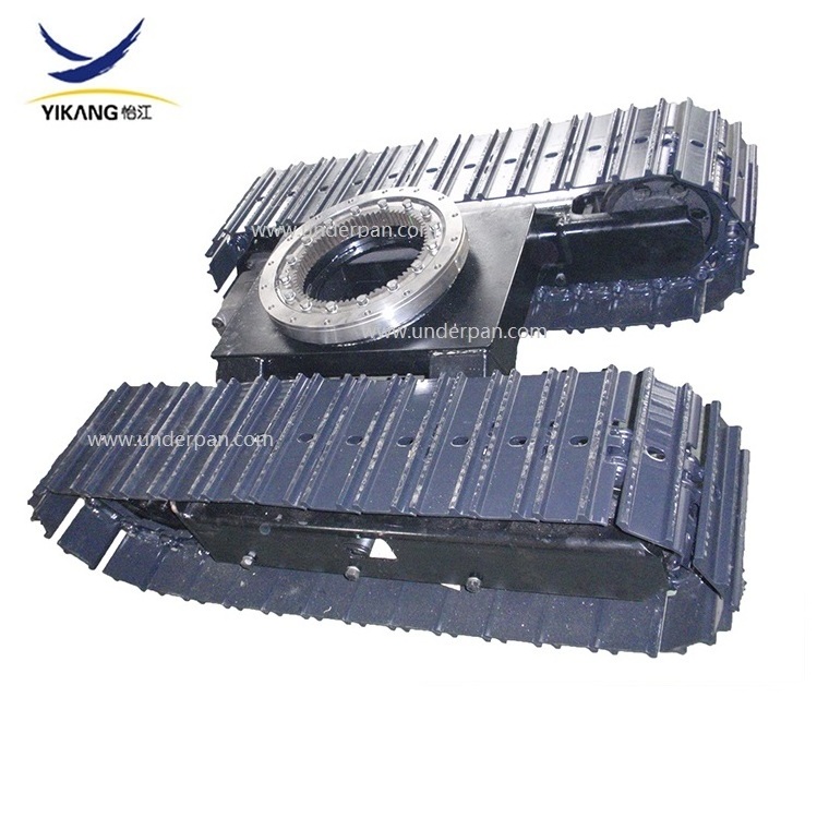 Factory excavator crawler track chassis rubber steel undercarriage for multifunctional rotary support bulldozer underwater robot