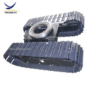 Factory excavator crawler track chassis rubber steel undercarriage for multifunctional rotary support bulldozer underwater robot