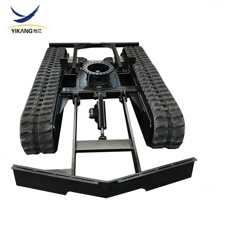 compact custom excavator crawler rubber steel tracked undercarriage for bulldozer robot chassis with hydraulic dozer