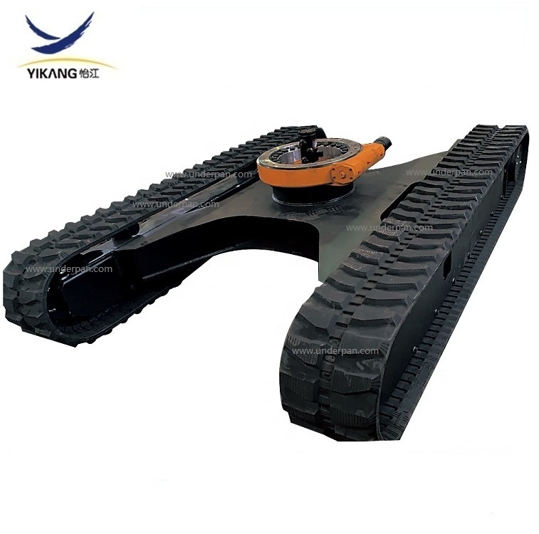 Factory excavator crawler track chassis rubber steel undercarriage for multifunctional rotary support bulldozer underwater robot