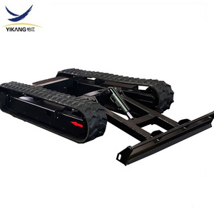 compact custom excavator crawler rubber steel tracked undercarriage for bulldozer robot chassis with hydraulic dozer