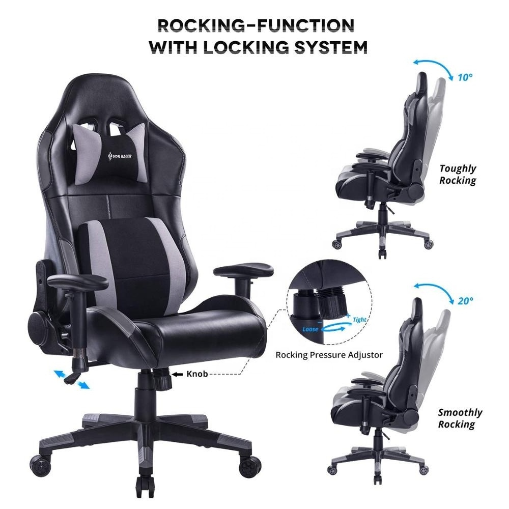 VANBOW Multifunctional Ergonomic Office Computer Desk Gaming Chair with Soft Memory Foam Seat Cushion