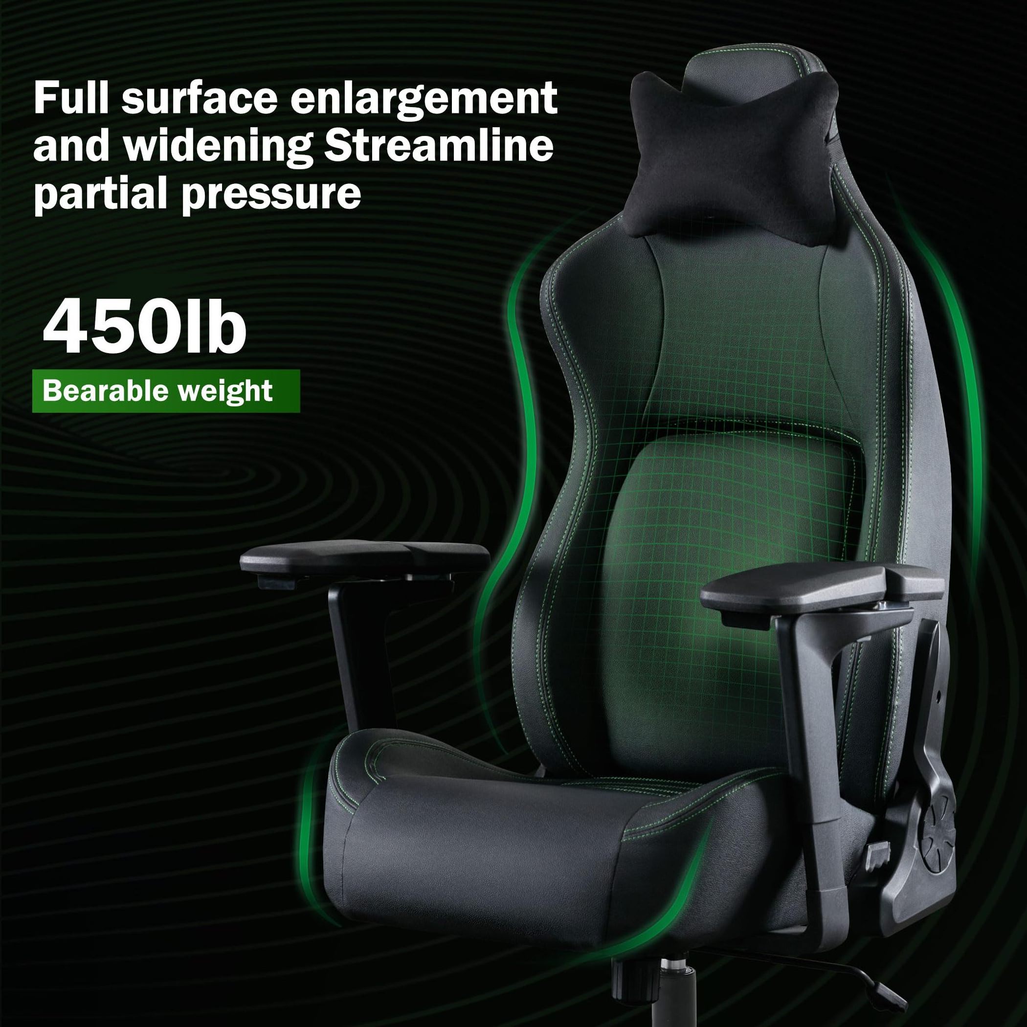 VANBOW Big and Tall Large Size Ergonomic Heavy Duty Gaming Chair for Adults Widen Metal Base