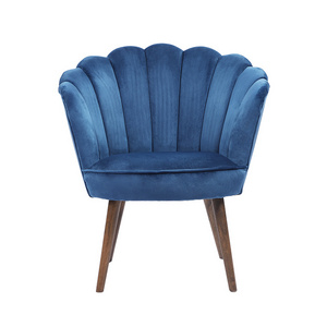 VANBOW M079-1R  Hot Selling Navy Blue Velvet Scalloped Chair Scallop Visitor Chair