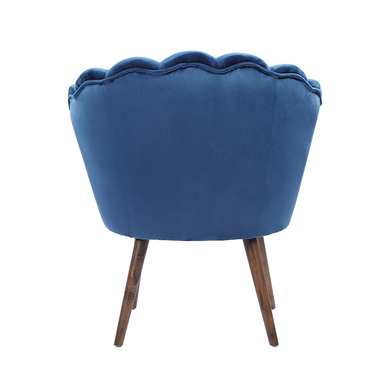 VANBOW M079-1R  Hot Selling Navy Blue Velvet Scalloped Chair Scallop Visitor Chair