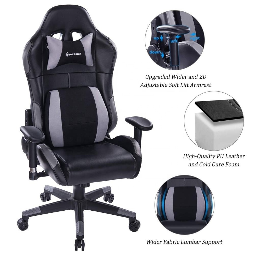 VANBOW Multifunctional Ergonomic Office Computer Desk Gaming Chair with Soft Memory Foam Seat Cushion