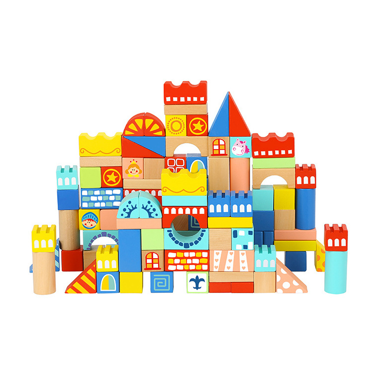 2022 New toys 100pcs Block-Castle wooden educational toy for kids learning