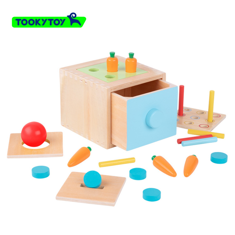 Wooden 4 In 1 Educational Toys Block Toy Shape Sorter Game Montessori Toys for Kids