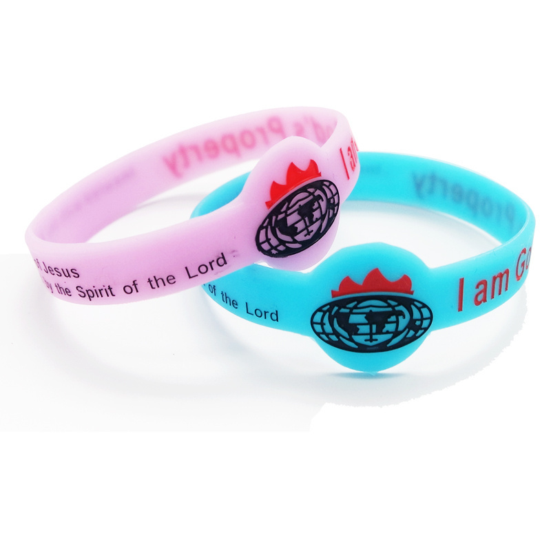 Custom design silicone bracelet glow in the dark clear Nigeria silicone wristbands