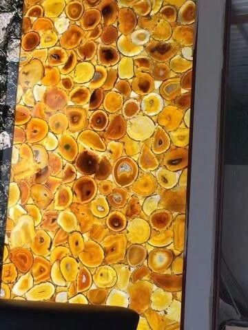 Agate Natural Gemstone Counter Top / Backlight Agate Kitchen Counter Top