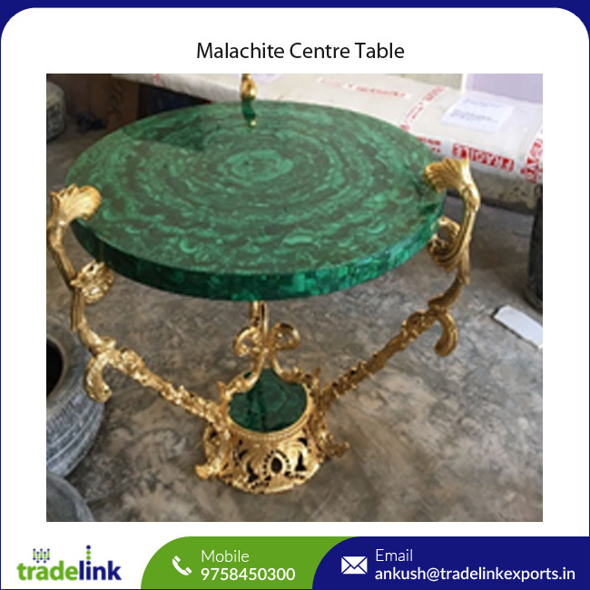 High Quality Malachite Gemstone Made Centre Table