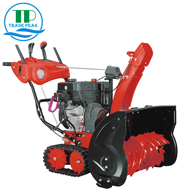 Gas power crawler snow blower for garden use