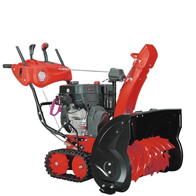 Gas power crawler snow blower for garden use