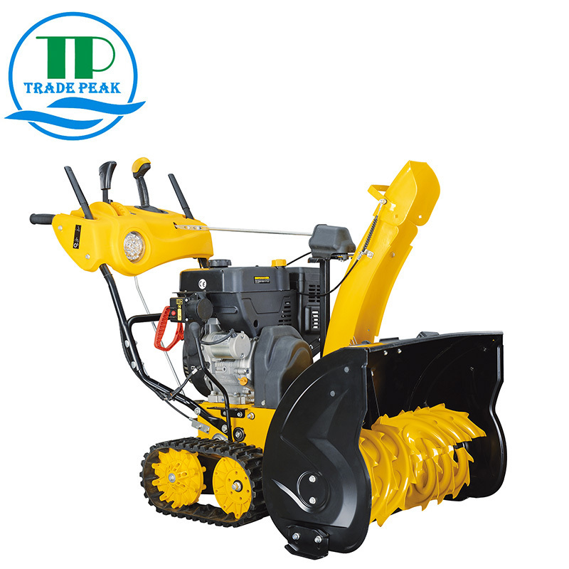 Gas power crawler snow blower for garden use