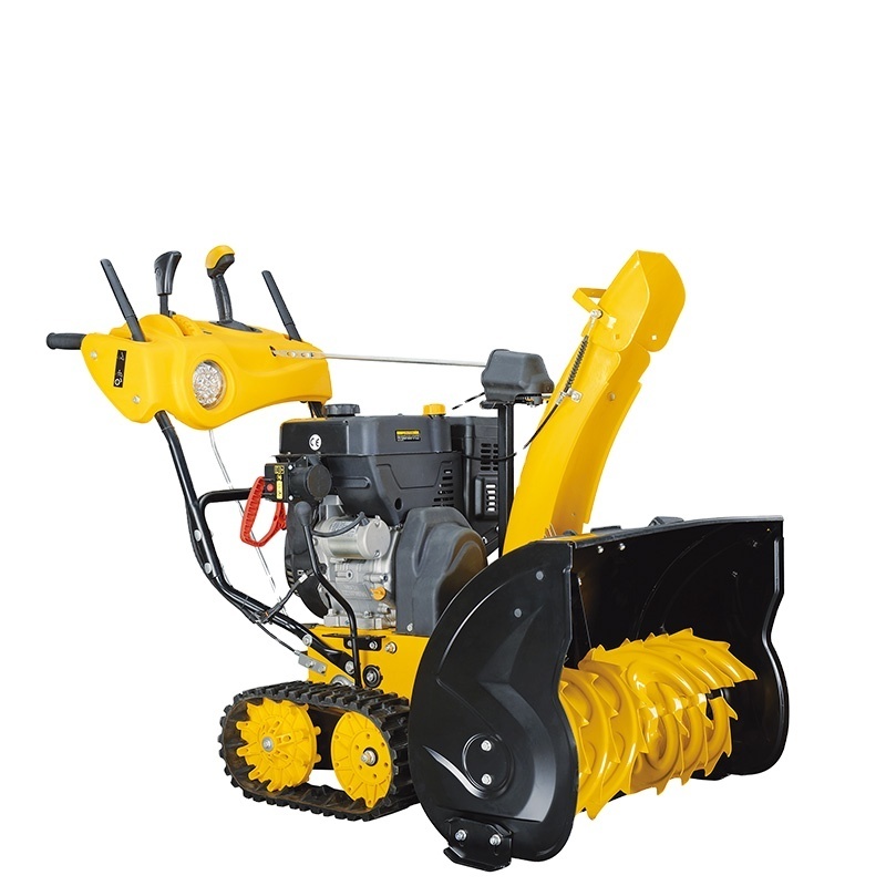 Gas power crawler snow blower for garden use