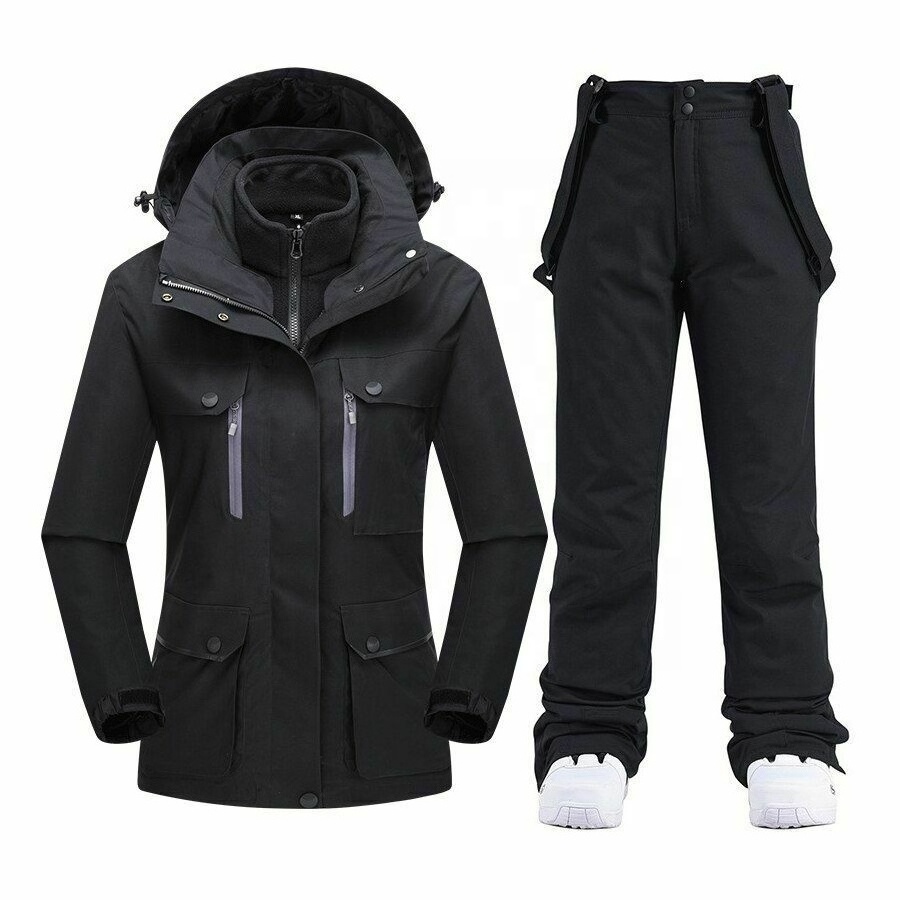 Custom Snowboard Women Snow Wear Outdoor Winter warm waterproof Ski Suit 2 Piece Suit For Women