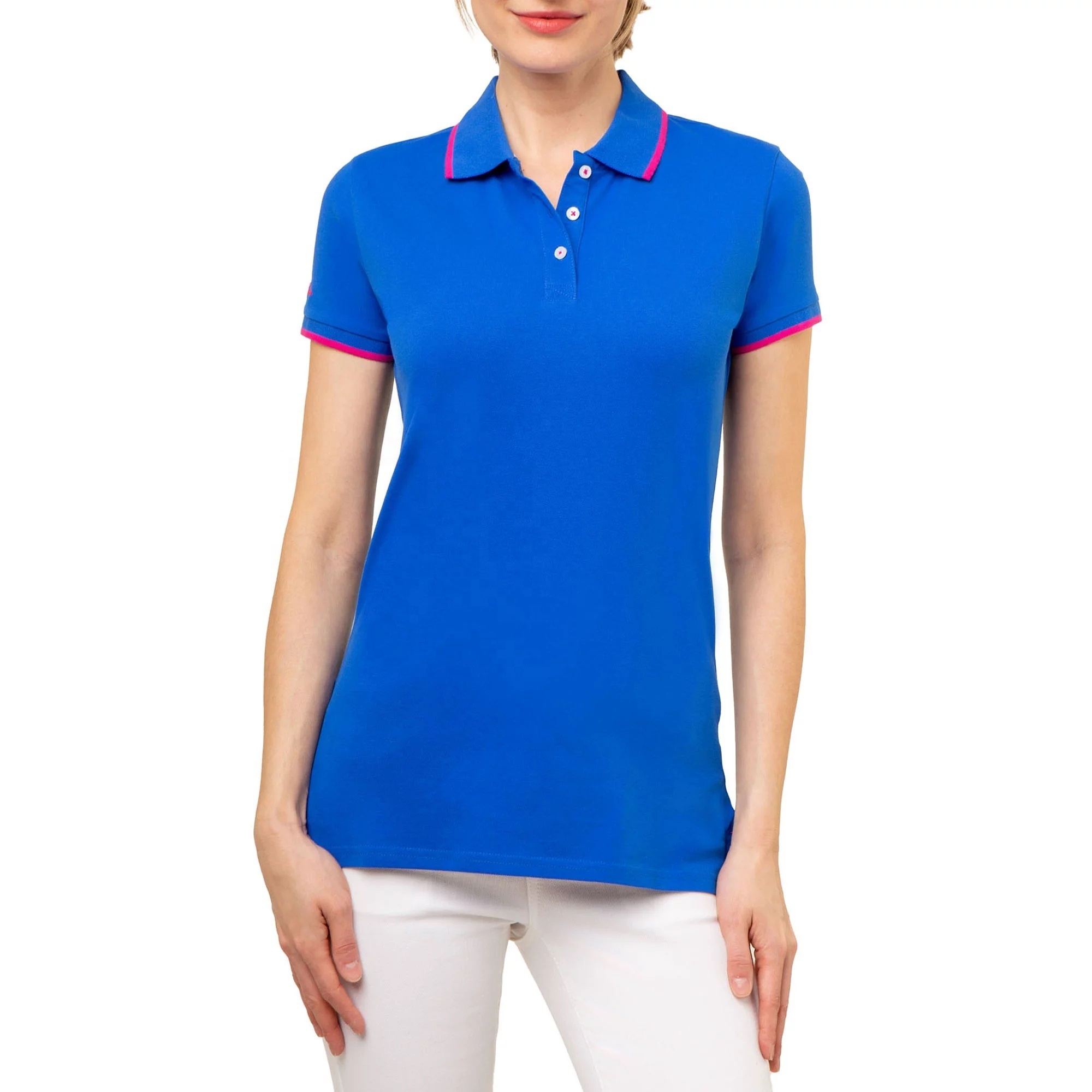 Custom logo ladies golf shirts wear women stretchy t-shirt polyester Moisture Wicking women sleeveless golf polo shirt