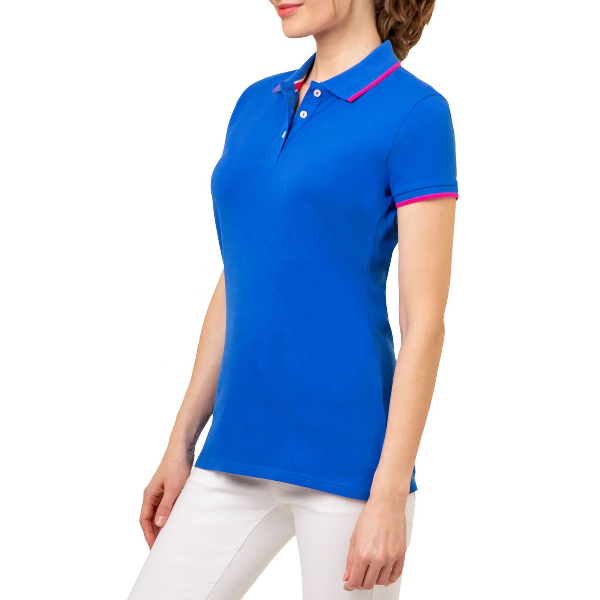 Custom logo ladies golf shirts wear women stretchy t-shirt polyester Moisture Wicking women sleeveless golf polo shirt