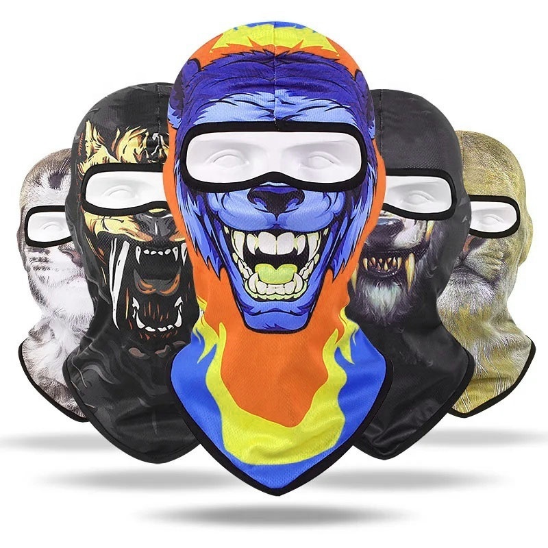 Wholesale Best Price Sublimation Ski Mask Printed Design Knit Full Face Cover Ski Mask Balaclava Hats