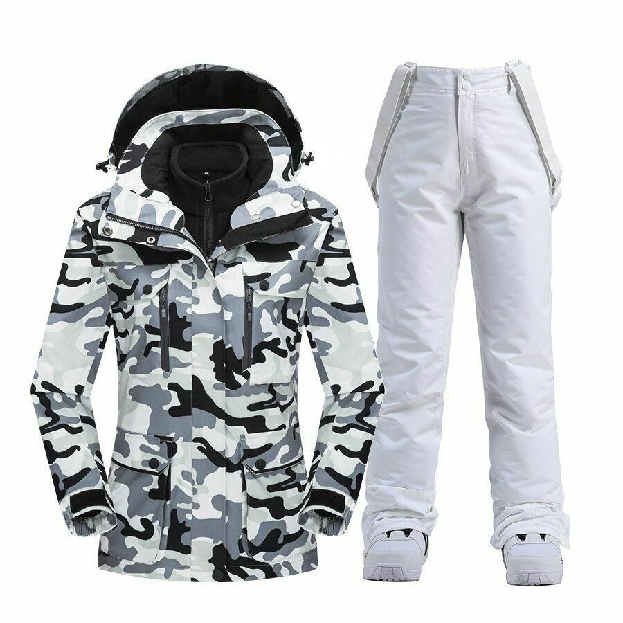 Custom Snowboard Women Snow Wear Outdoor Winter warm waterproof Ski Suit 2 Piece Suit For Women