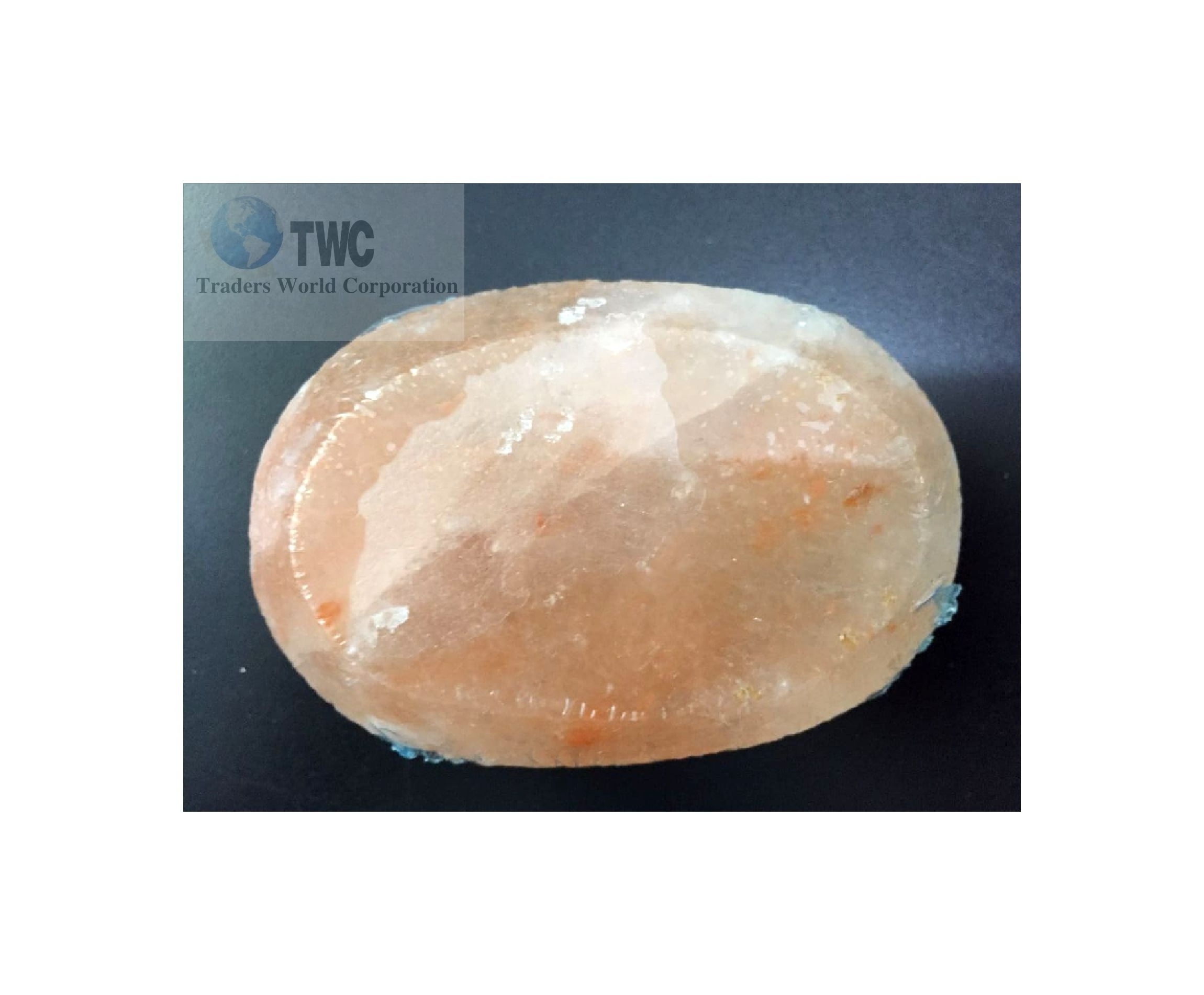 100% Pure Himalayan Salt Oval Shape Stone for Massage and Bath Soap