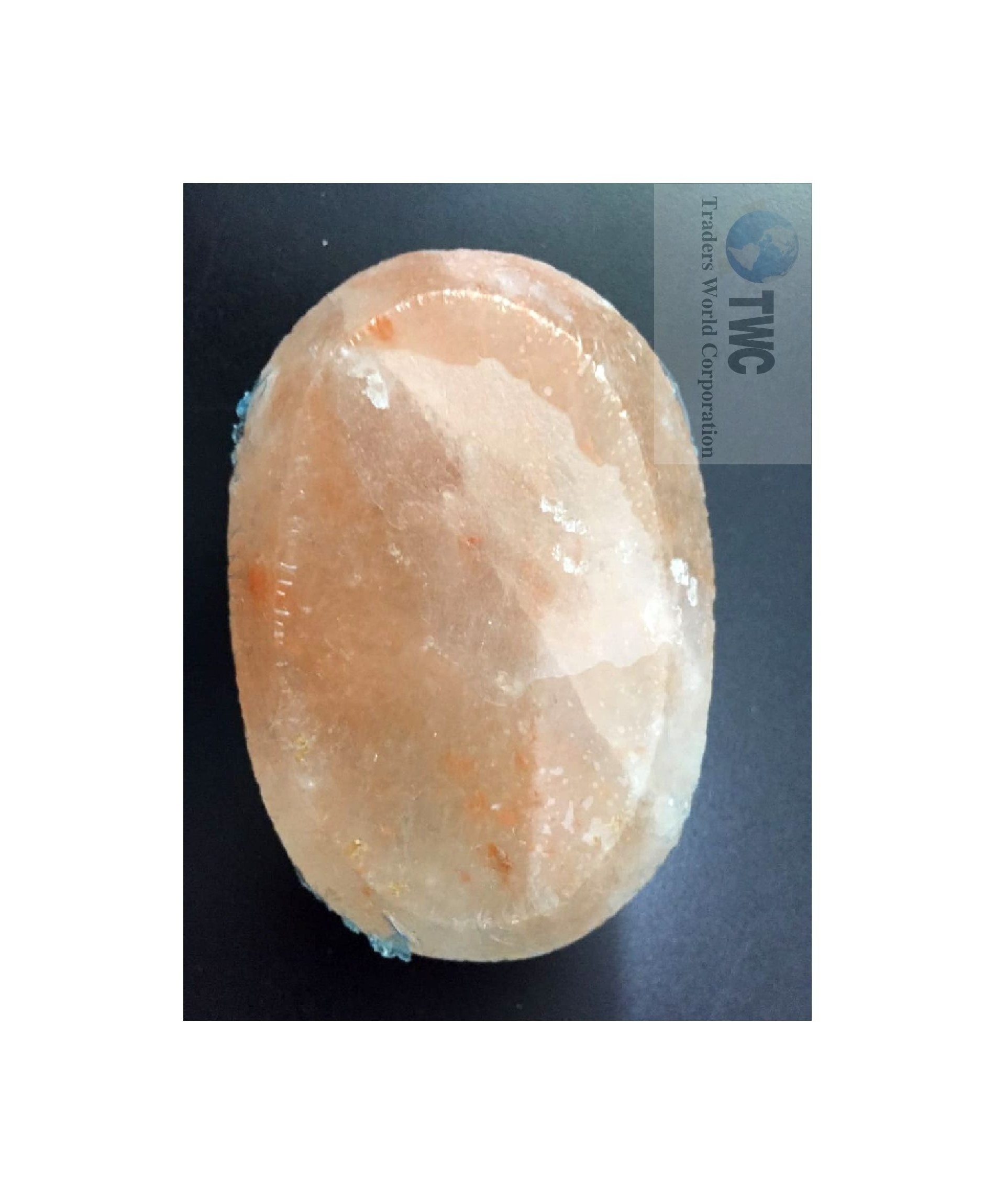 100% Pure Himalayan Salt Oval Shape Stone for Massage and Bath Soap