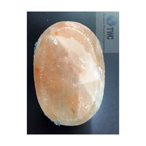 100% Pure Himalayan Salt Oval Shape Stone for Massage and Bath Soap