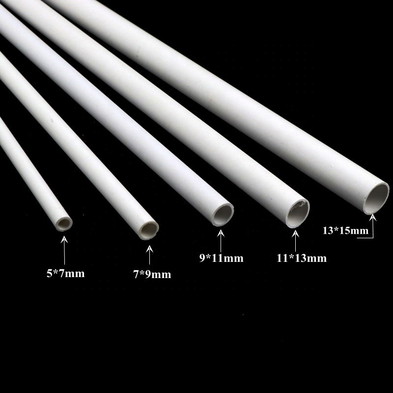 O.D 6~15mm  White Small Size PVC Pipe Aquarium Fish Tank Water Supply Tube Garden Irrigation Hydroponic Planting Frame Pipe