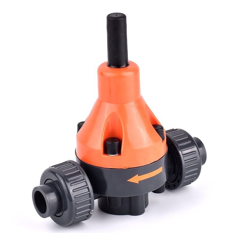 UPVC plastic regulator safety relief back pressure valve for dosing metering pumps