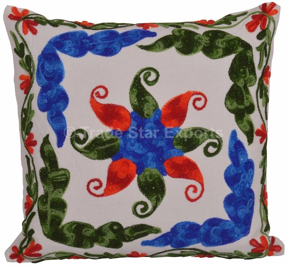 Uzbek suzani embroidered decorative pillows wholesale cushion cover pillow case