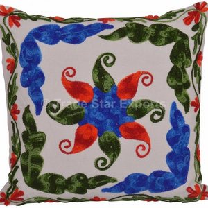 Uzbek suzani embroidered decorative pillows wholesale cushion cover pillow case