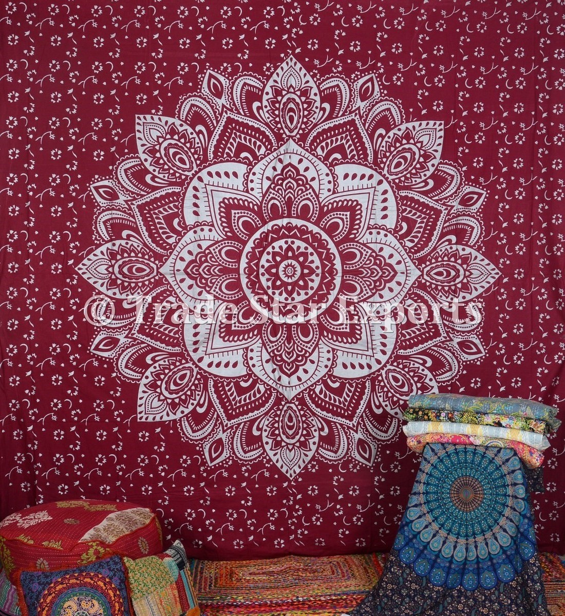 King Size Tapestry Wholesale Large Cotton Wall Hanging Traditional Mandala Wall Art Tapestries