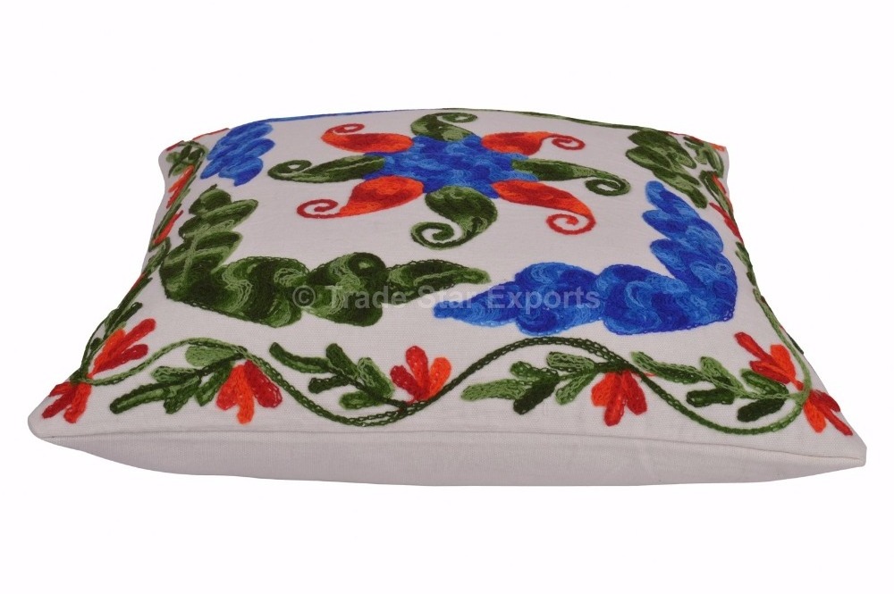 Uzbek suzani embroidered decorative pillows wholesale cushion cover pillow case