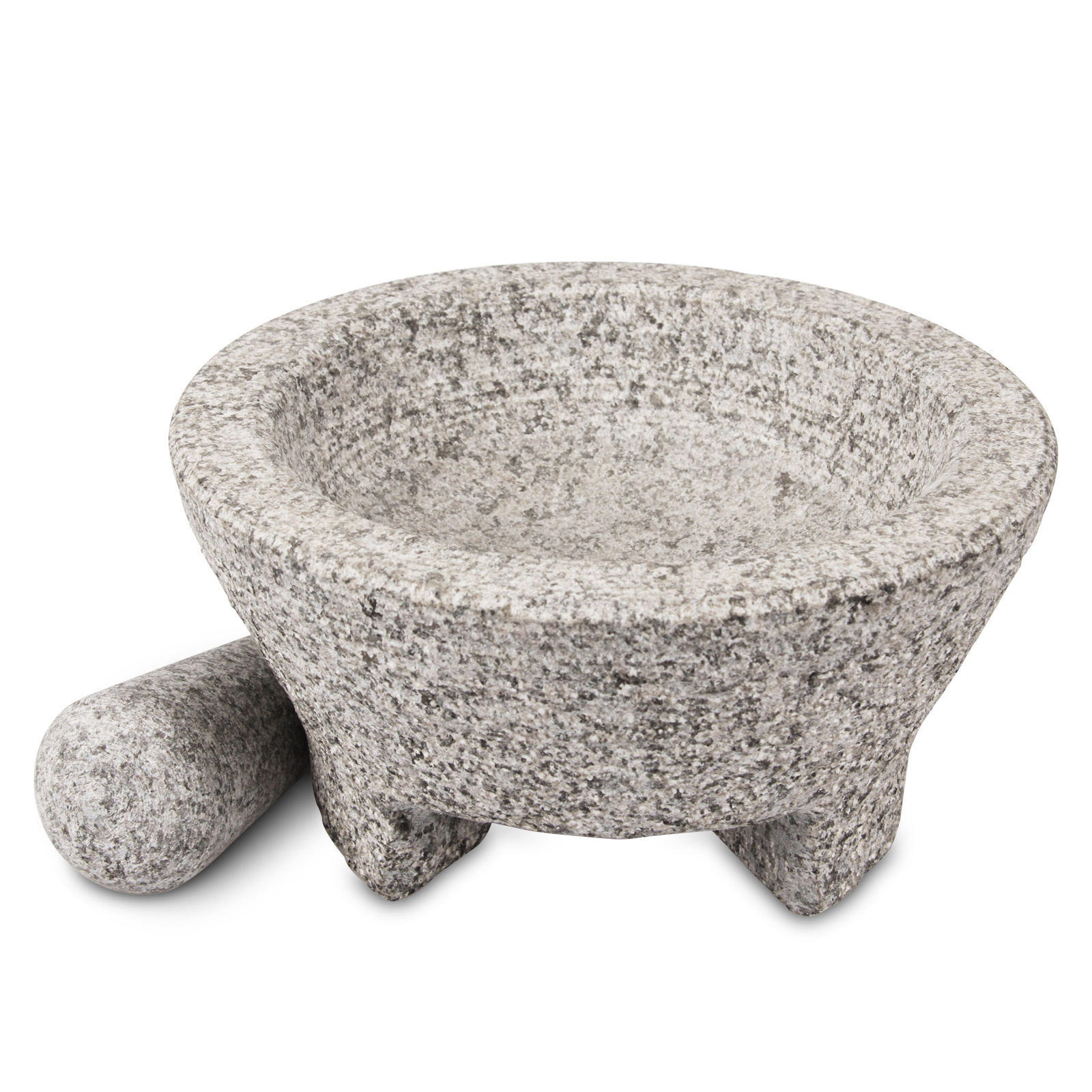 Custom Cheap Price Guacamole Maker Mexican Molcajete Bowl Natural Stone Granite Mortar and Pestle For Grinding