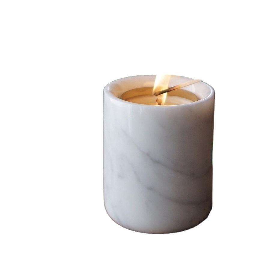 Decorating Natural Stone Marble Candle Holders Candle Jars