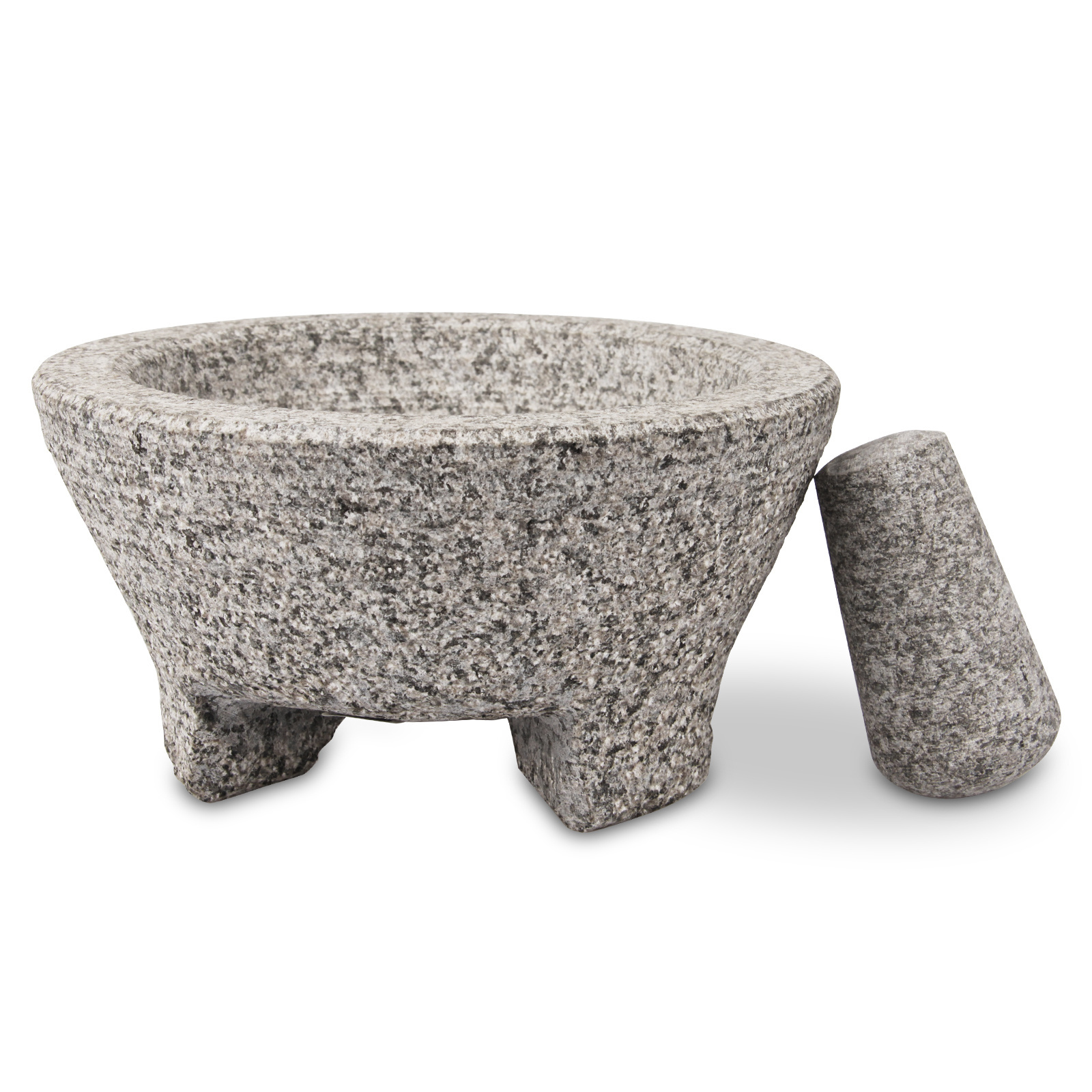 Custom Cheap Price Guacamole Maker Mexican Molcajete Bowl Natural Stone Granite Mortar and Pestle For Grinding