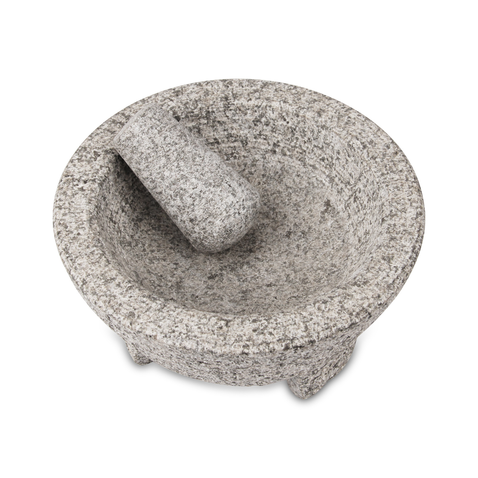 Custom Cheap Price Guacamole Maker Mexican Molcajete Bowl Natural Stone Granite Mortar and Pestle For Grinding