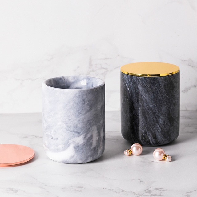 Decorating Natural Stone Marble Candle Holders Candle Jars