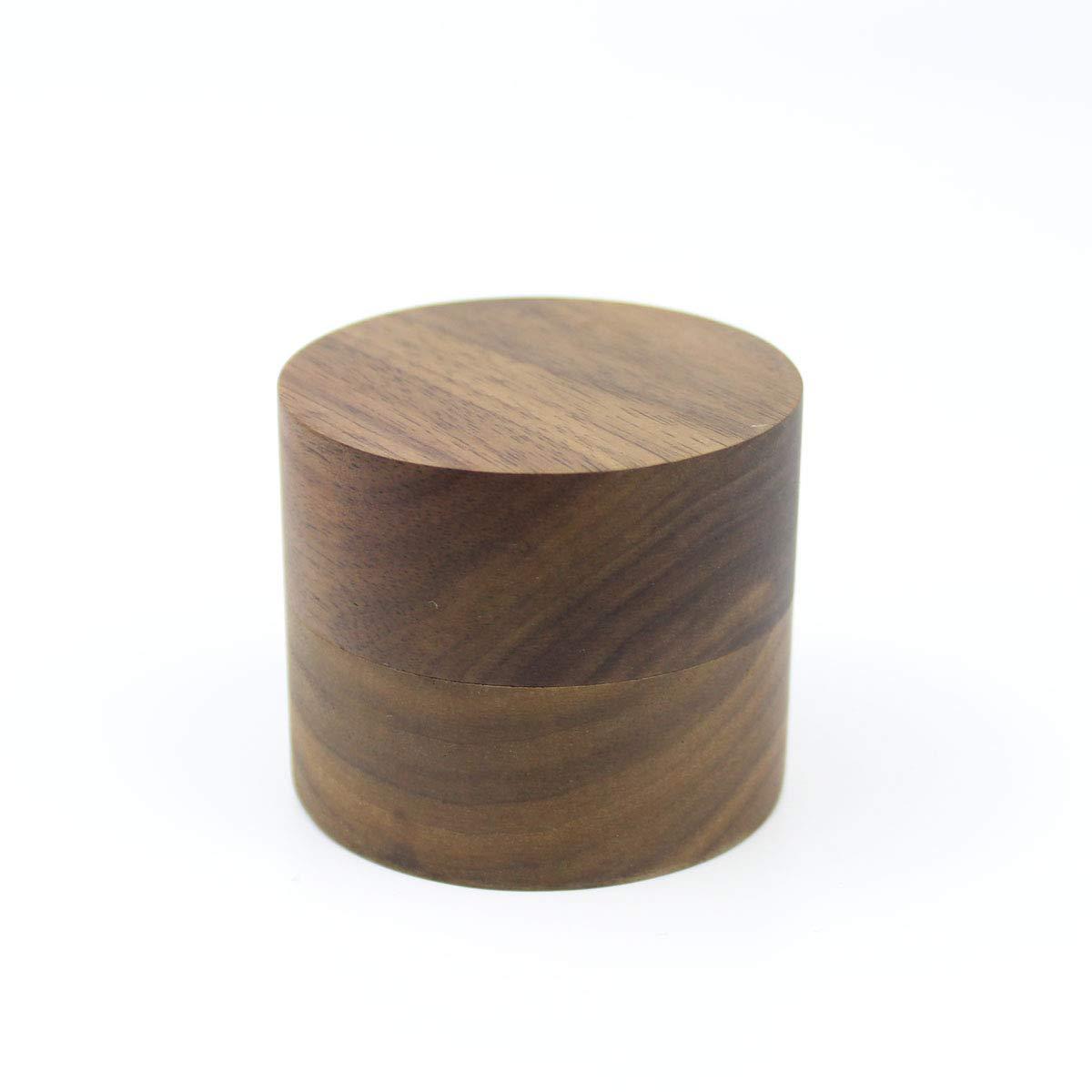 Tradnary Wooden Ring Box Wedding Ring Box Round Shape Jewelry Box For Gifting proposing Wedding