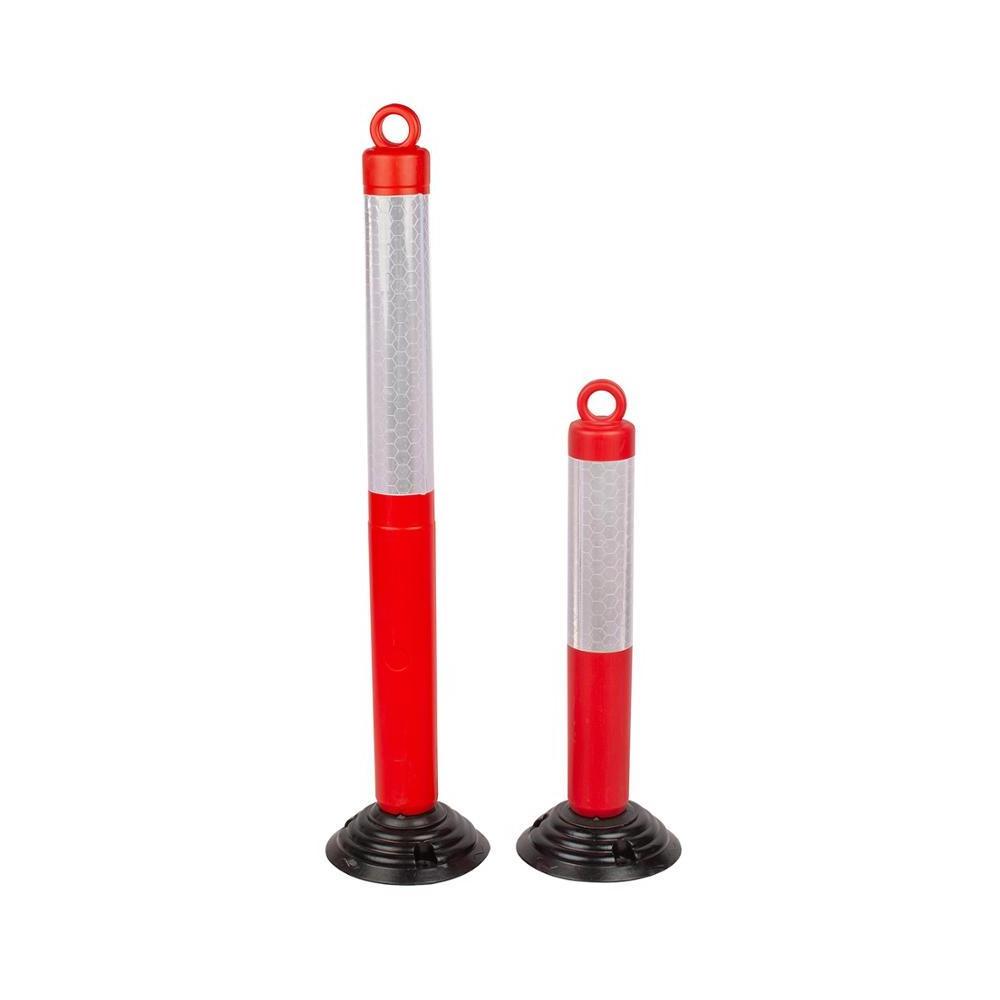 Two-piece Flexible Plastic Spring Back Post with chain loop