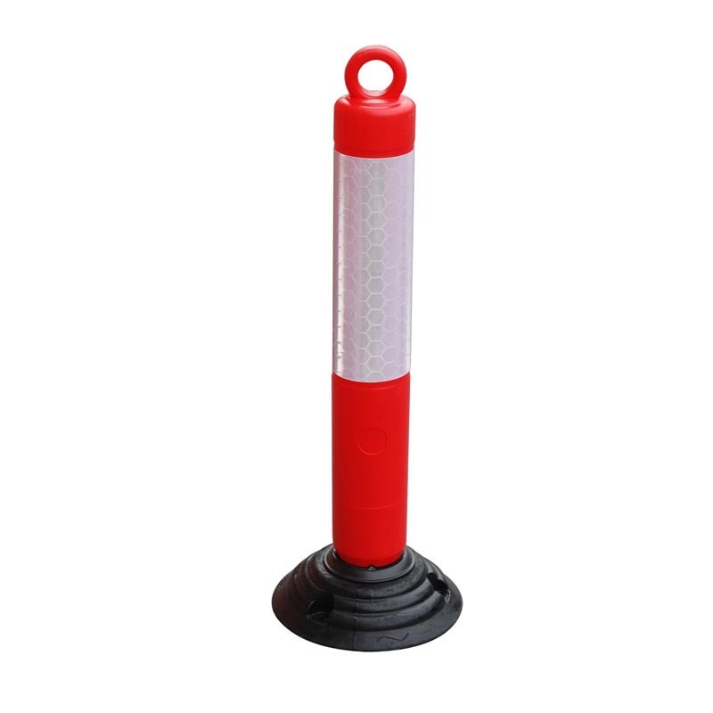 Two-piece Flexible Plastic Spring Back Post with chain loop