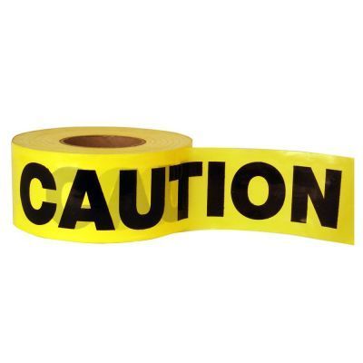 1 Pack Premium Caution 3 inch x 330 feet Bright Yellow Safety Barricade Tape