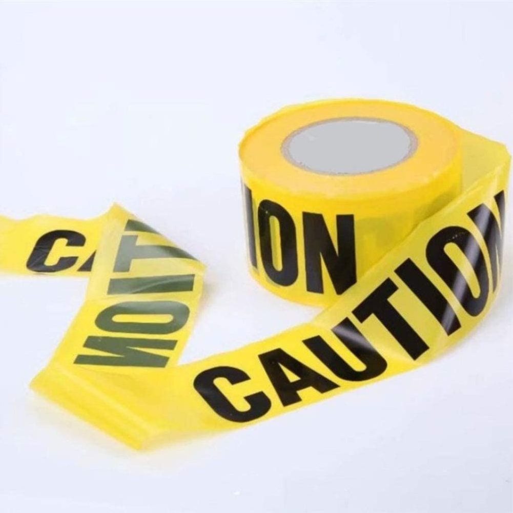 1 Pack Premium Caution 3 inch x 330 feet Bright Yellow Safety Barricade Tape